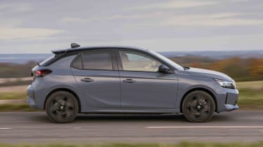 Vauxhall Corsa Electric side panning shot